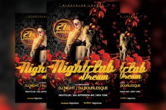 Red Nightclub Party Flyer Template