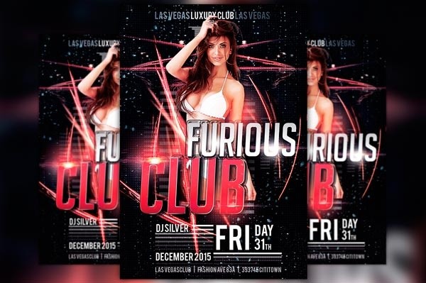 Hot Vibes Club Flyer Template