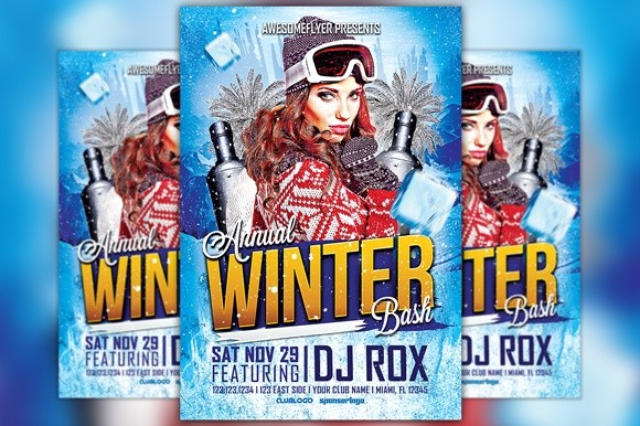Annual Winter Bash Flyer Template