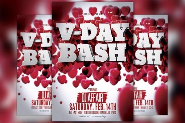 Valentine's Day Party Flyer Template