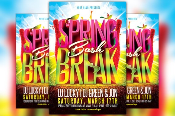 Spring Break Bash Flyer Template