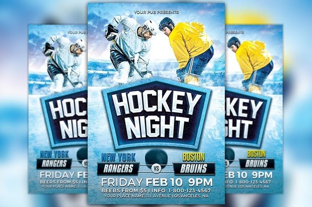 Hockey Night Flyer Template