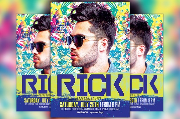 DJ Rick Club Party Flyer Template