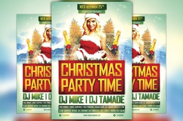 Christmas Party Time Vol 1 Flyer Template