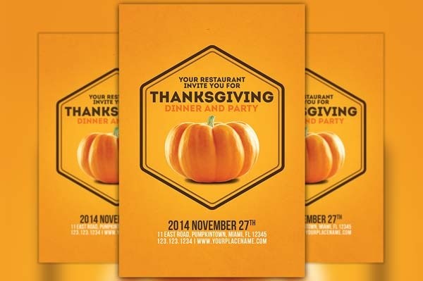 Minimal Thanksgiving Flyer Template