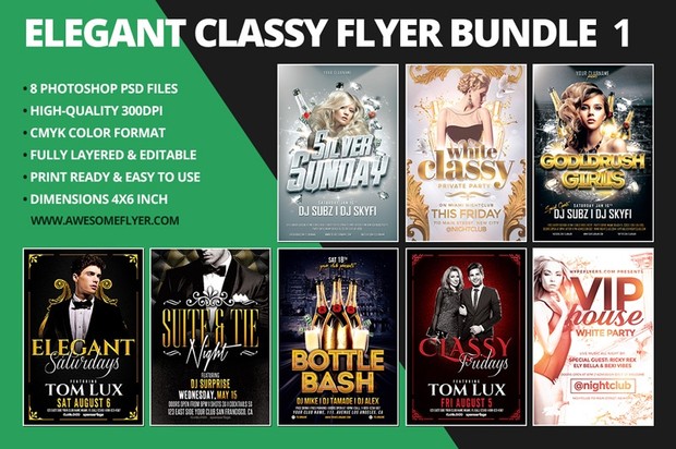 Elegant Classy Flyer Template Bundle 1