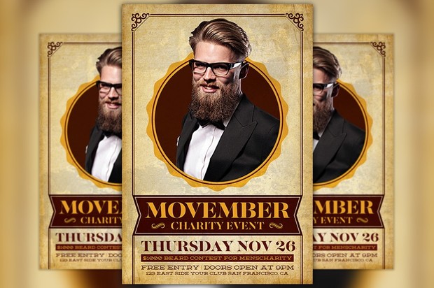 Movember Charity Event Flyer Template
