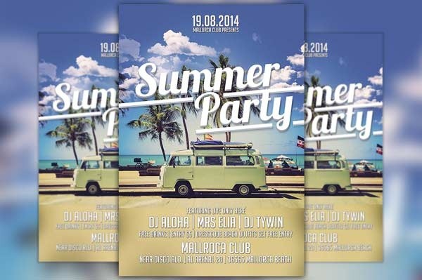 Summer Party Flyer Template Vol.1