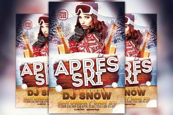 Apres Ski Flyer Template