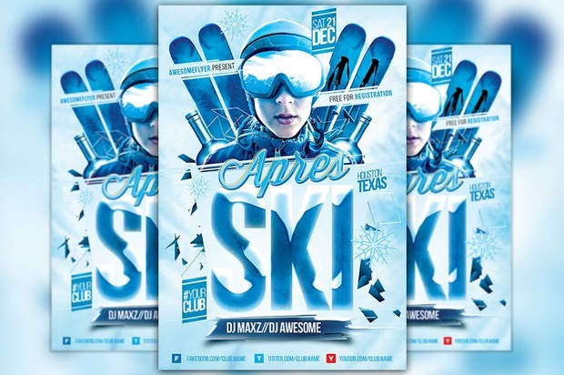 Apres Ski Event Flyer Template