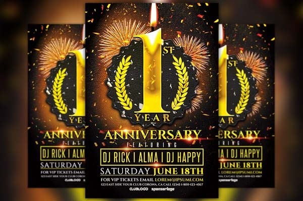 Anniversary Party Flyer Template