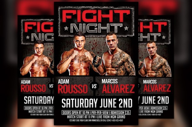 MMA Match Flyer Template