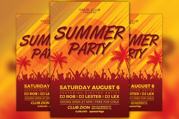 Summer Party Flyer Template Vol.3