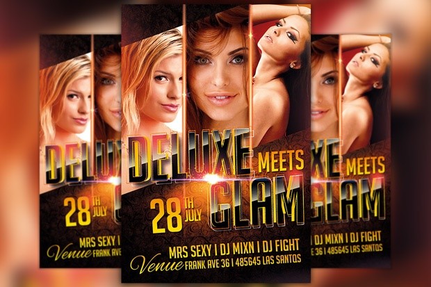 Deluxe Glam Night Flyer Template