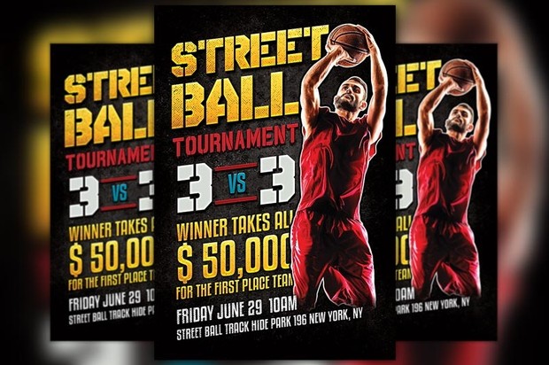 Street Ball Football Flyer Template
