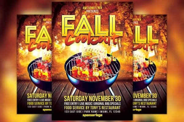 Fall Cookout Flyer Template
