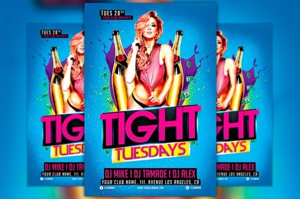 Tight Tuesdays Flyer Template