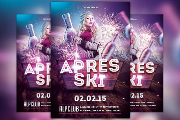 Apres Ski Winter Flyer Template