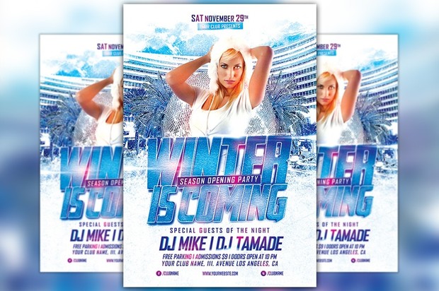 Winter is Coming Party Flyer Template