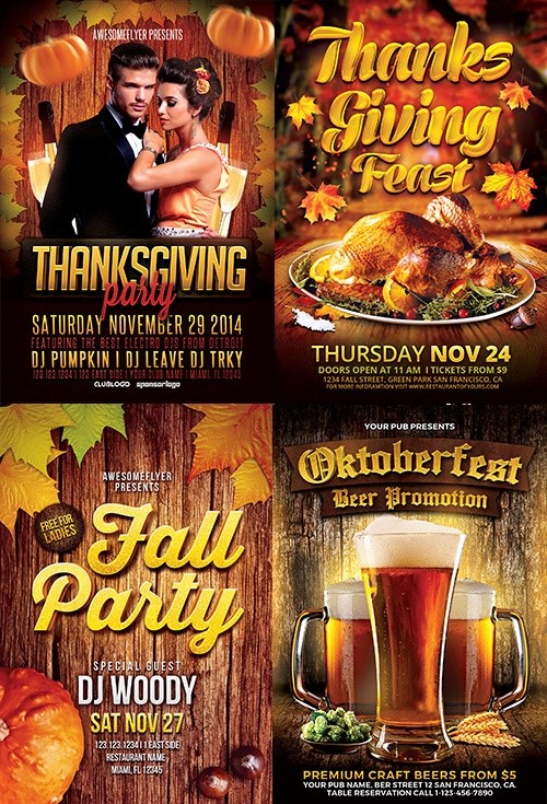 Autumn & Fall Flyer Template Bundle