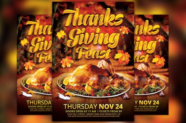 Thanksgiving Feast Flyer Template