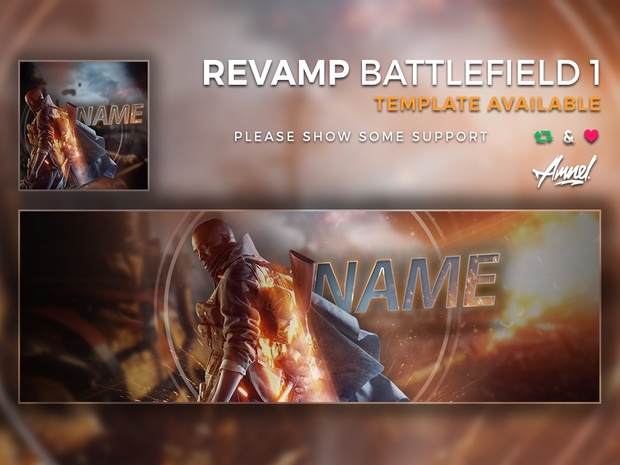 FREE TEMPLATE REVAMP BATTLEFIELD 1