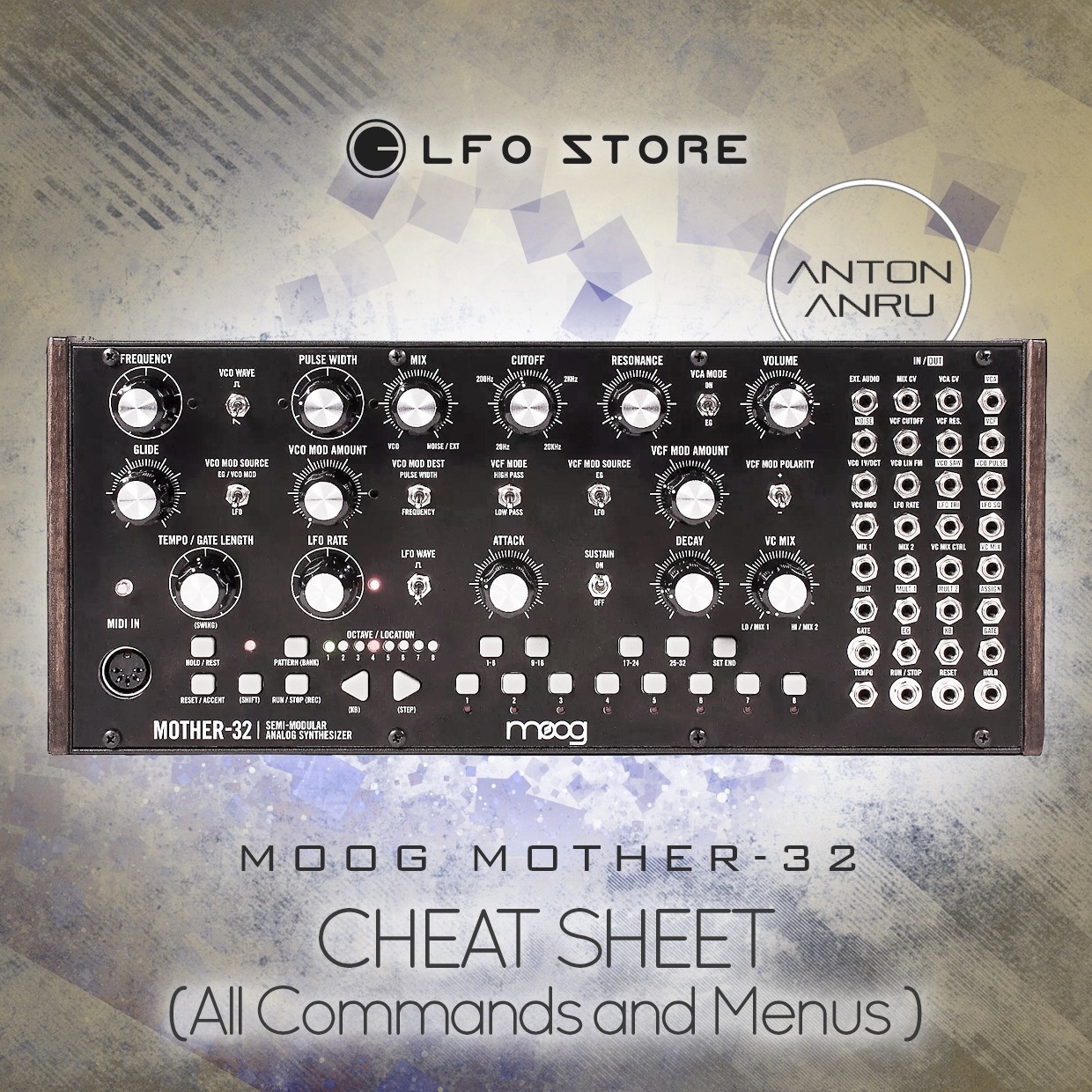 Moog Mother-32 - Cheat Sheet (PDF and Images by Anton - Anton Anru Presets