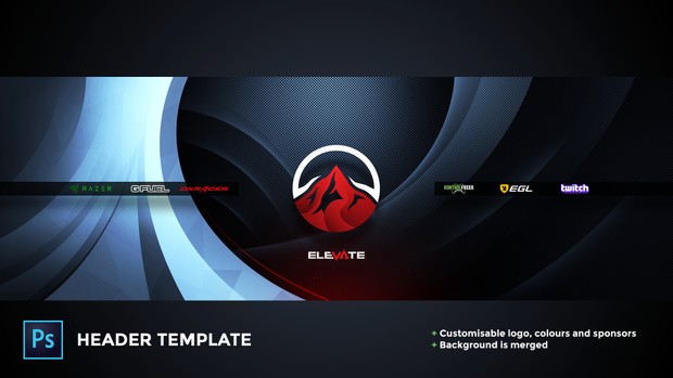 professional esports header template