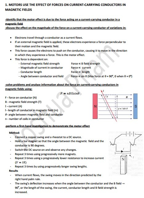 Motors and Generators Notes
