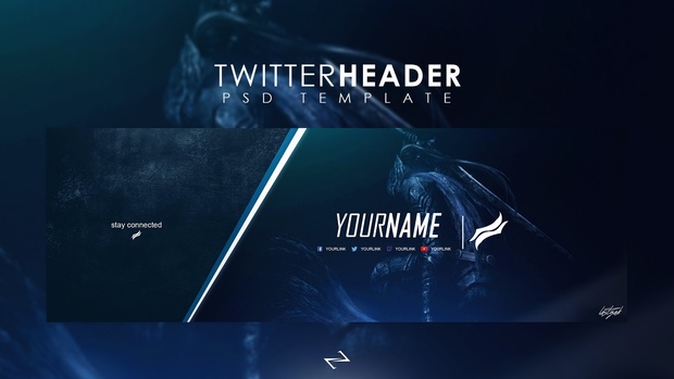 professional gaming twitter header template by lastzak