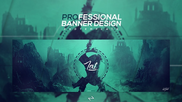 Clean Simplistic Twitter Header PSD Template by LastZAK