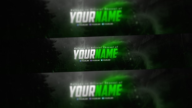 Gaming Youtube Banner PSD Template