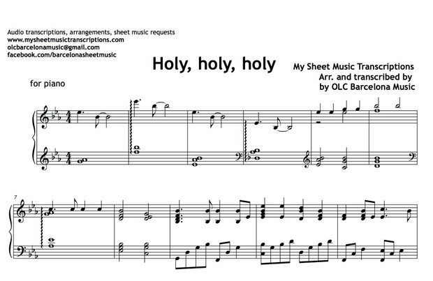 Holy, Holy, Holy (Reginald Heber) Sheet Music