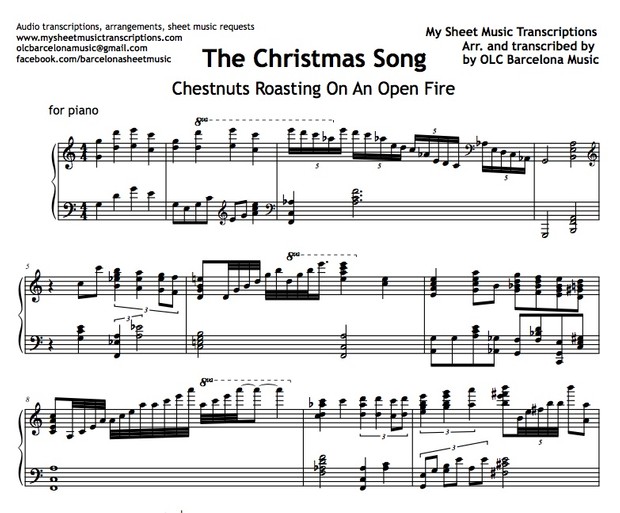 The Christmas Song (Chestnuts Roasting On An Open Fire) Sheet Music