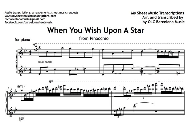 When You Wish Upon A Star (from Pinocchio) Sheet Music