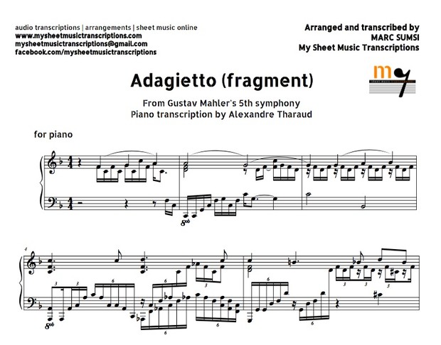Adagietto (Gustav Mahler) Sheet music (.pdf)