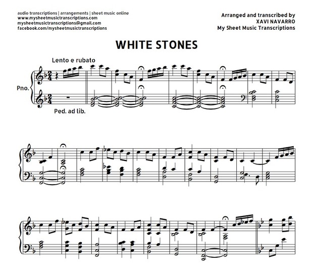 White Stones (Cristal Garden) - Sheet music (.pdf)