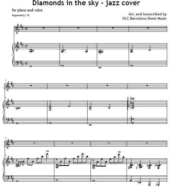 Diamonds (Rihanna) - sheet music | jazz arrangement