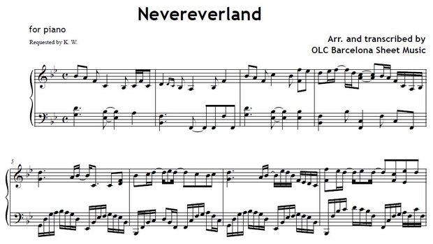 Nevereverland Cover Sheet music (.pdf)