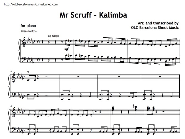 Mr. Scruff (Kalimba) Sheet music (.pdf)