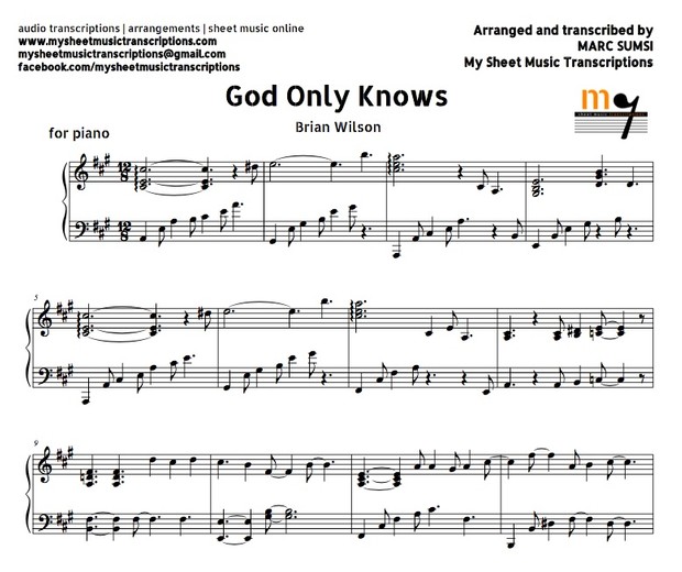 God Only Knows (Brian Wilson) Sheet Music