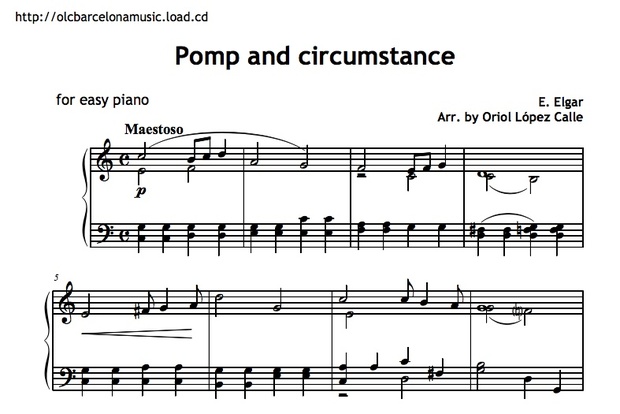 Pomp and Circumstance Sheet music (.pdf)