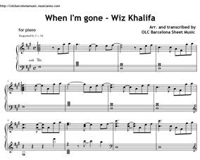 When I'm Gone Intro (Wiz Khalifa) Sheet music (.pdf)