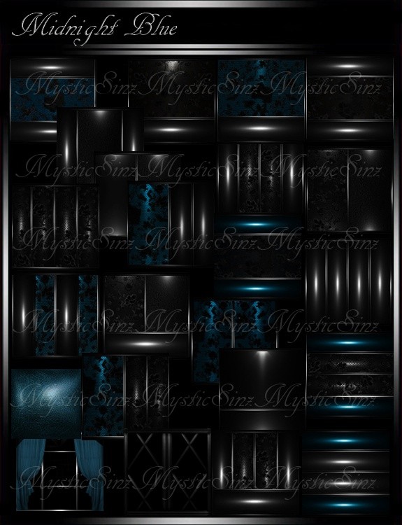 IMVU Room Textures Midnight Blue Room Collection