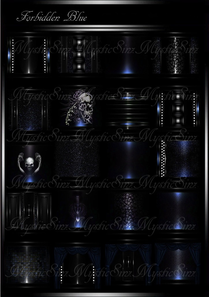 Forbidden Blue IMVU Room Texture Collection MysticSinZ File Sales