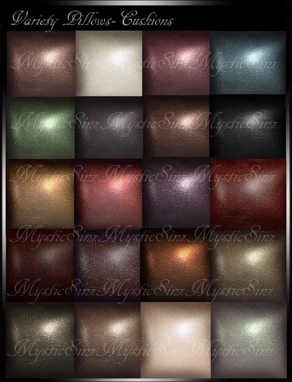 IMVU Texture Pillows Leather Variety Colors - MysticSinZ File Sales