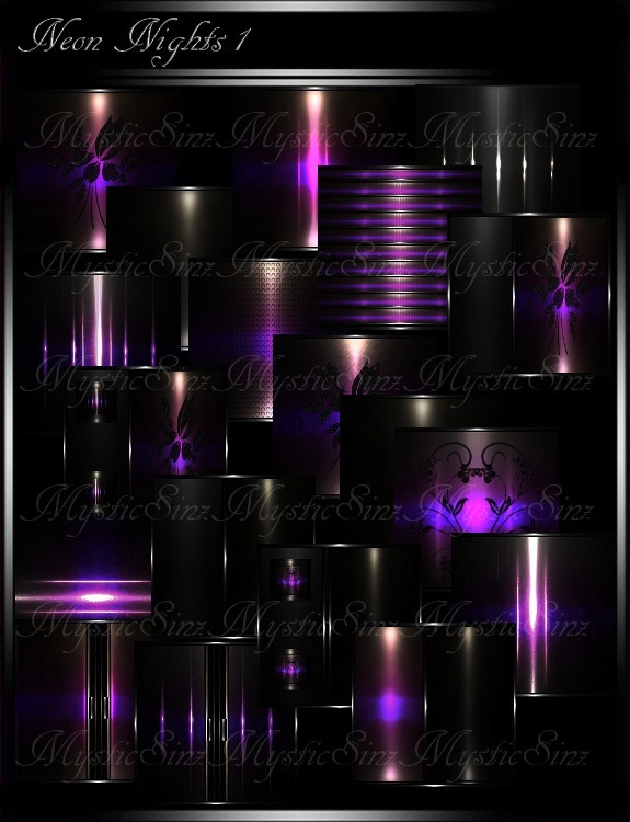 IMVU Textures Neon Nights Room Collection