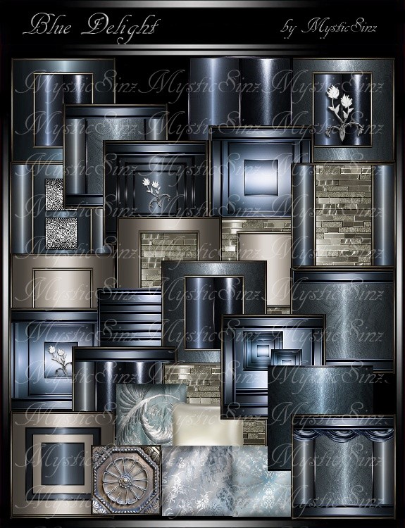IMVU Textures Blue Delight Room Collection