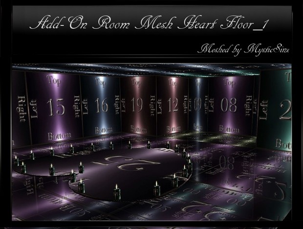 IMVU Add On Room Mesh Heart Floor