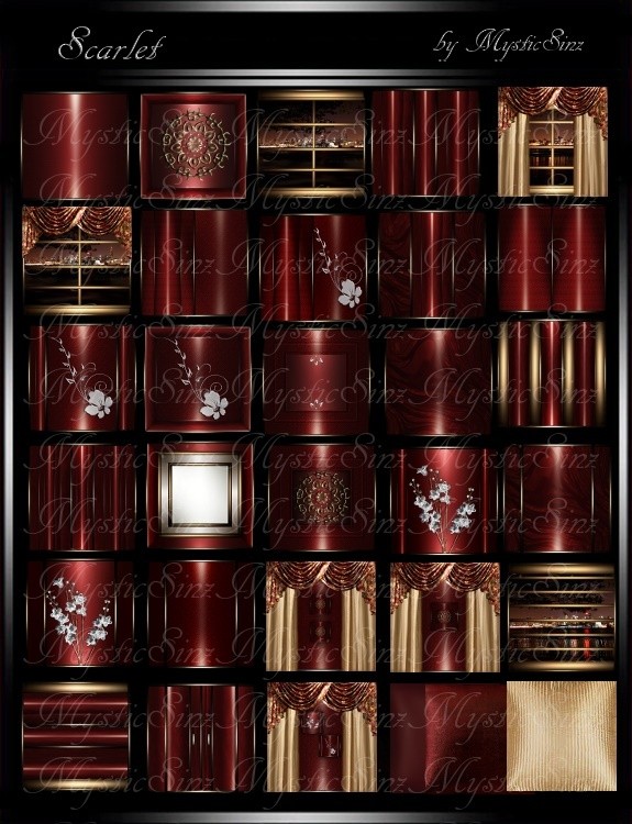 IMVU Textures Scarlet Room Collection